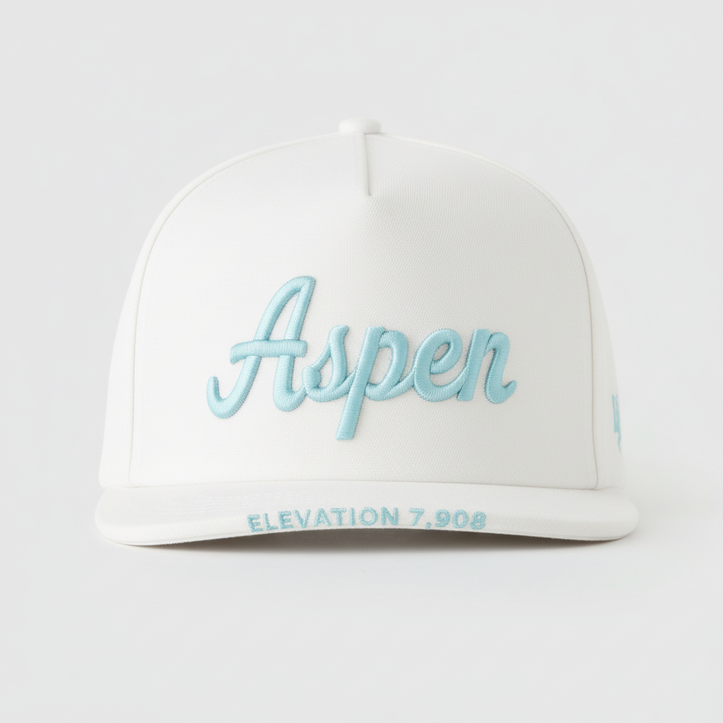 ASPEN - ELEVATION - ICY BLUE ON WHITE