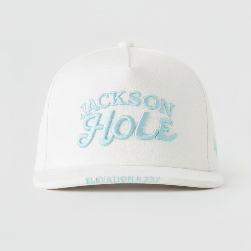 JACKSON HOLE - ELEVATION - ICY BLUE ON WHITE