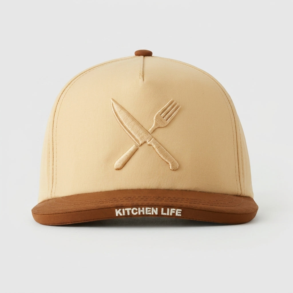 Flavor Caps Drop — A chef's knife and fork crossed