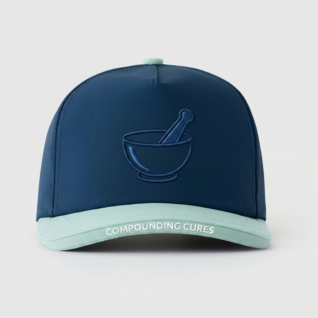 Pharma-Chic Headwear — A mortar and pestle