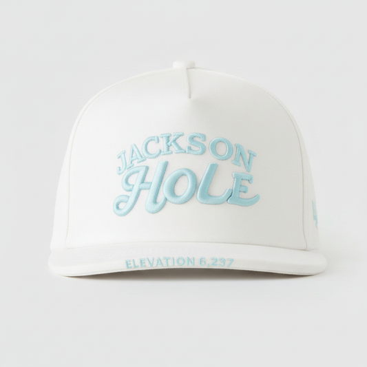 JACKSON HOLE - ELEVATION - ICY BLUE ON WHITE