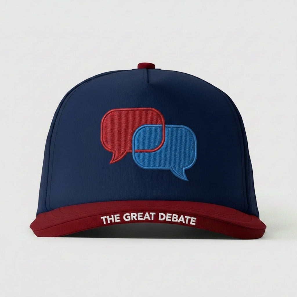 Midterm Mania 2026 — Two stylized speech bubbles (red & blue)
