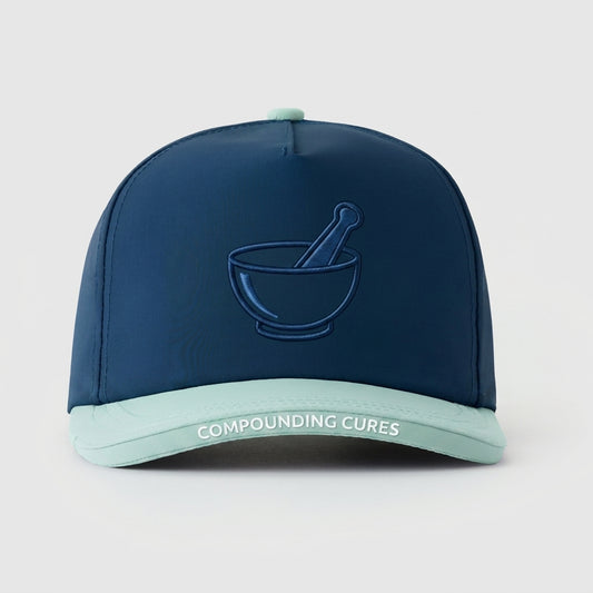 Pharma-Chic Headwear — A mortar and pestle