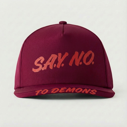 SAY NO - TO DEMONS - JET RED
